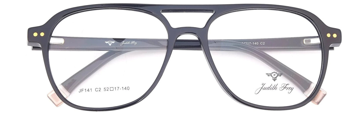 JF141-C2-Handmade Bio Acetate Midnight Black - glassesbyahana.com