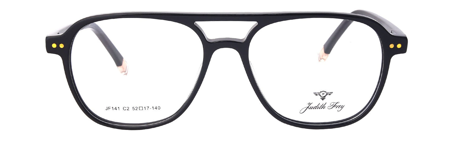 JF141 - C2 - Handmade Bio Acetate Midnight Black - glassesbyahana.com