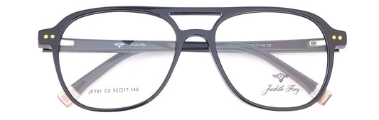 JF141 - C2 - Handmade Bio Acetate Midnight Black - glassesbyahana.com