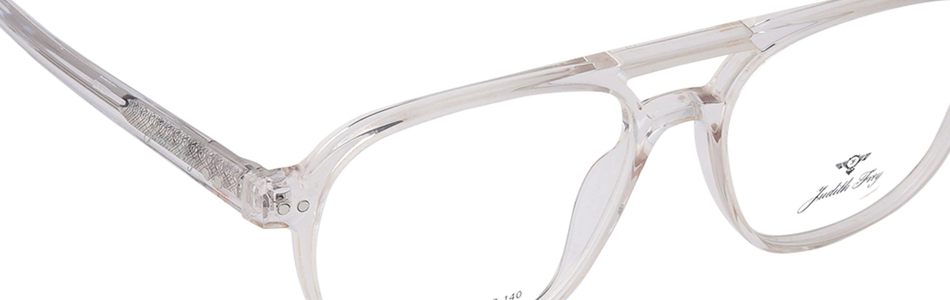 JF141 - C4 - Handmade Bio Acetate Crystal Clear - glassesbyahana.com