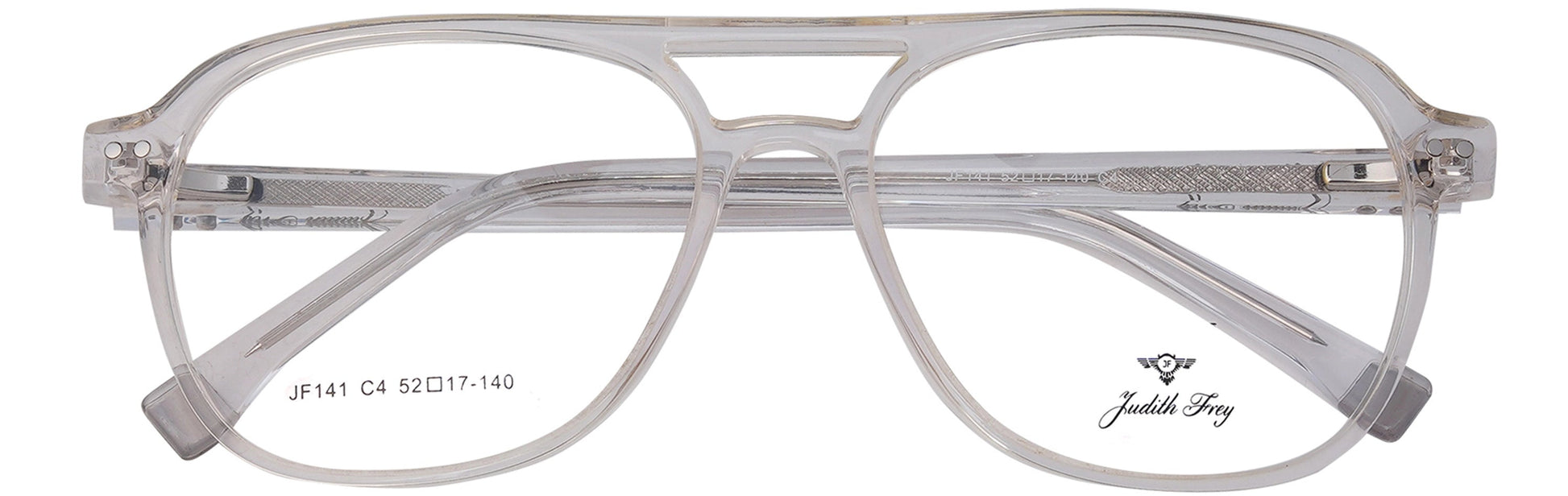 JF141 - C4 - Handmade Bio Acetate Crystal Clear - glassesbyahana.com