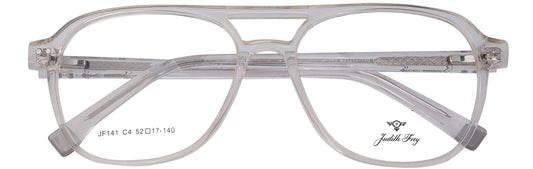 JF141 - C4 - Handmade Bio Acetate Crystal Clear - glassesbyahana.com