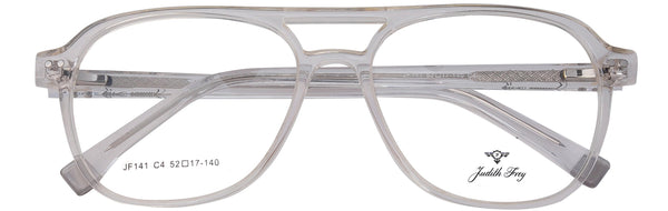 JF141 - C4 - Handmade Bio Acetate Crystal Clear - glassesbyahana.com