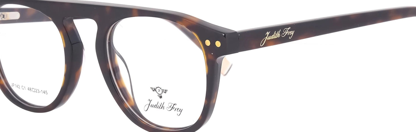 JF142 - C1 - Handmade Bio Acetate - Havana Brown - glassesbyahana.com