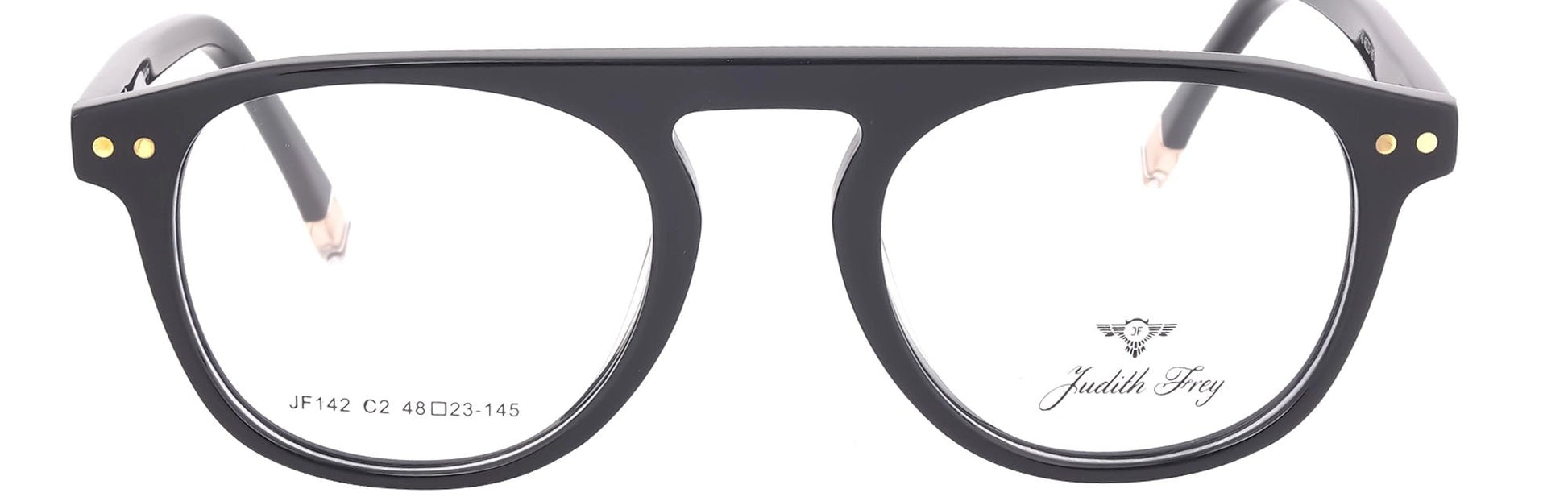 JF142 - C2 - Handmade Bio Acetate - Midnight Black - glassesbyahana.com