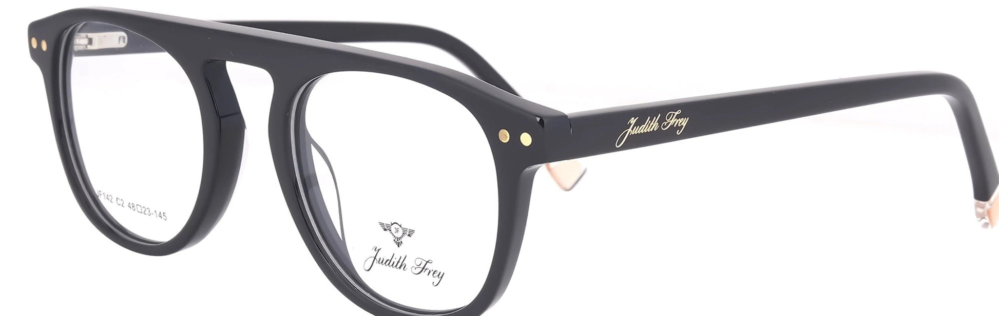 JF142 - C2 - Handmade Bio Acetate - Midnight Black - glassesbyahana.com
