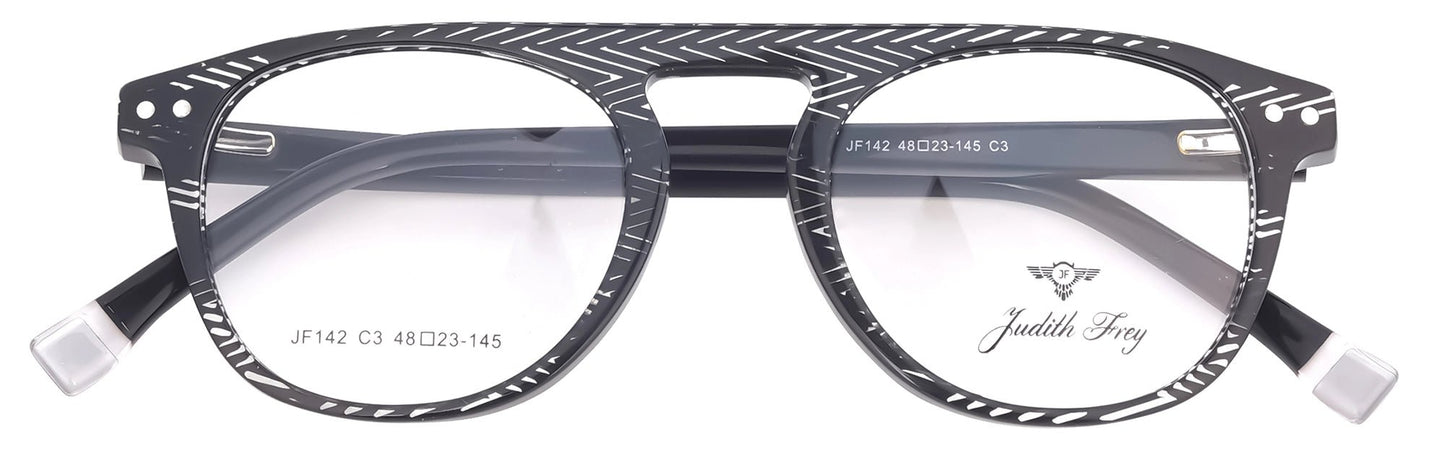 JF142 - C3 - Handmade Bio Acetate - Midnight Black - glassesbyahana.com