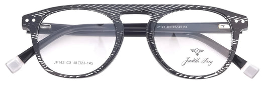 JF142 - C3 - Handmade Bio Acetate - Midnight Black - glassesbyahana.com