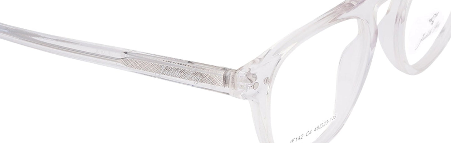 JF142 - C4 - Handmade Bio Acetate - Crystal Clear - glassesbyahana.com
