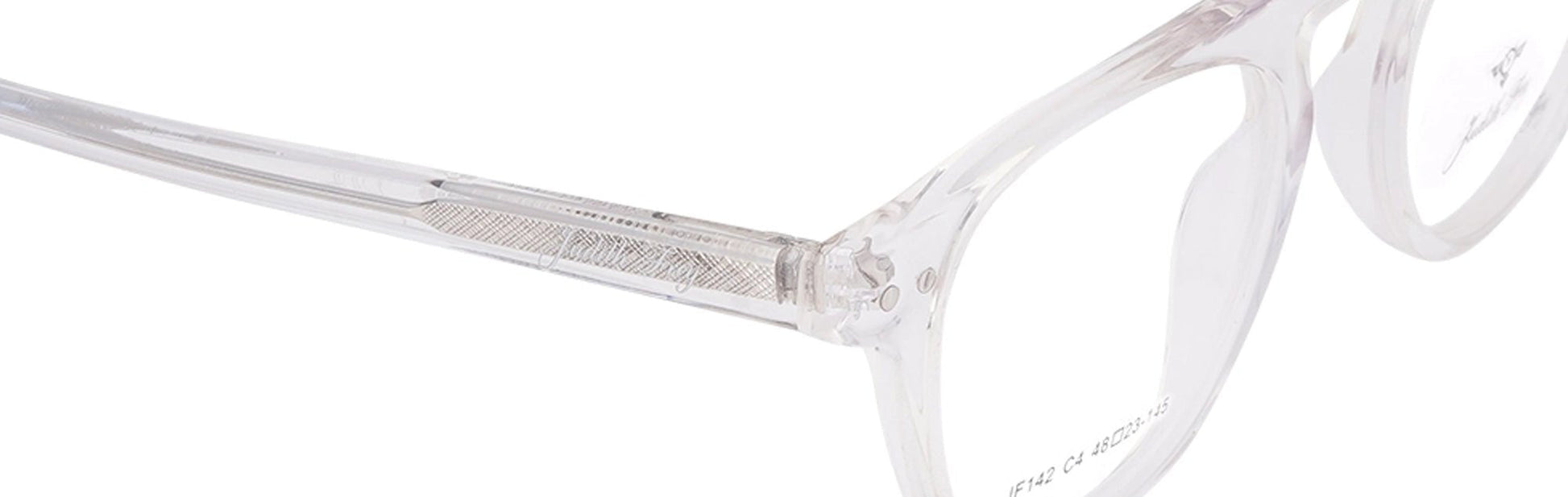 JF142 - C4 - Handmade Bio Acetate - Crystal Clear - glassesbyahana.com