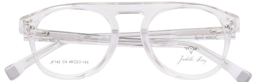 JF142 - C4 - Handmade Bio Acetate - Crystal Clear - glassesbyahana.com