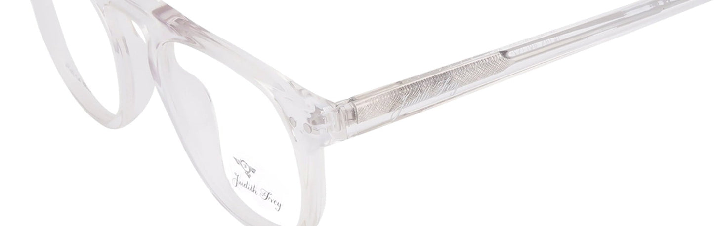JF142 - C4 - Handmade Bio Acetate - Crystal Clear - glassesbyahana.com