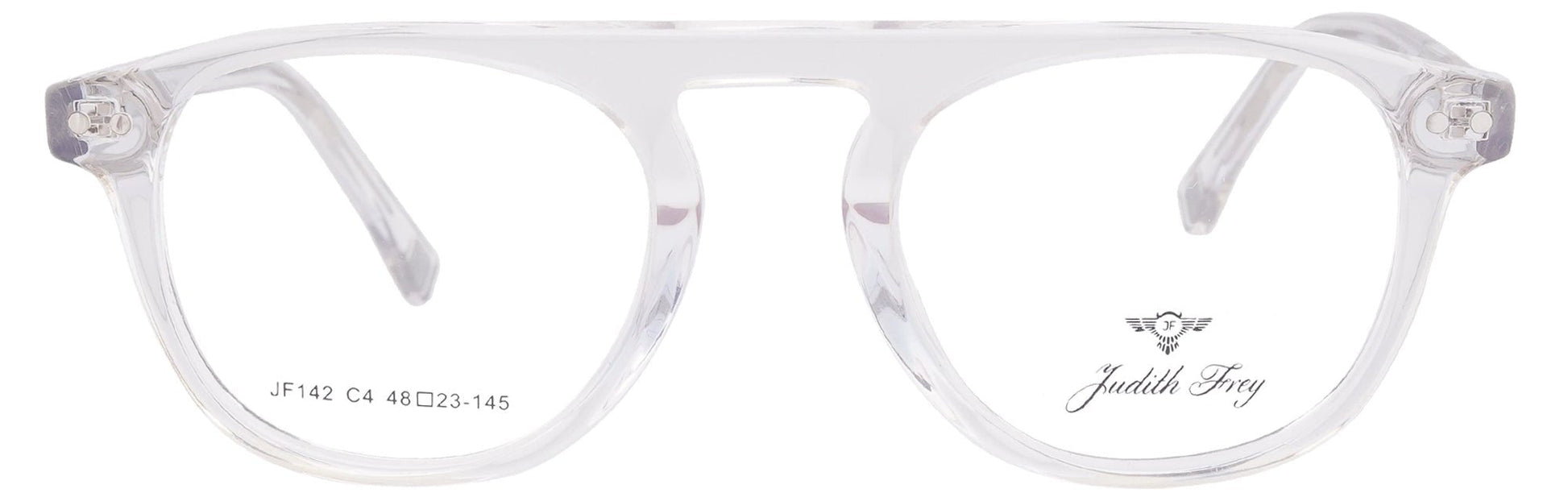 JF142 - C4 - Handmade Bio Acetate - Crystal Clear - glassesbyahana.com