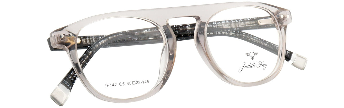 JF142-C5-Handmade Bio Acetate-Crystal Grey - glassesbyahana.com