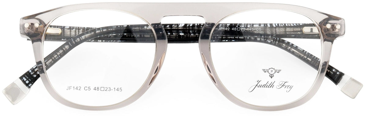 JF142-C5-Handmade Bio Acetate-Crystal Grey - glassesbyahana.com