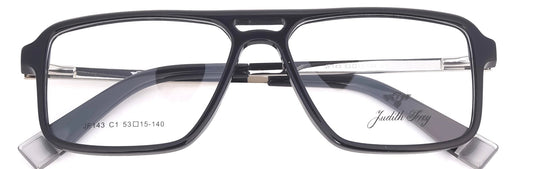 JF143 - C1 - Handmade Bio Acetate - Midnight Black - glassesbyahana.com