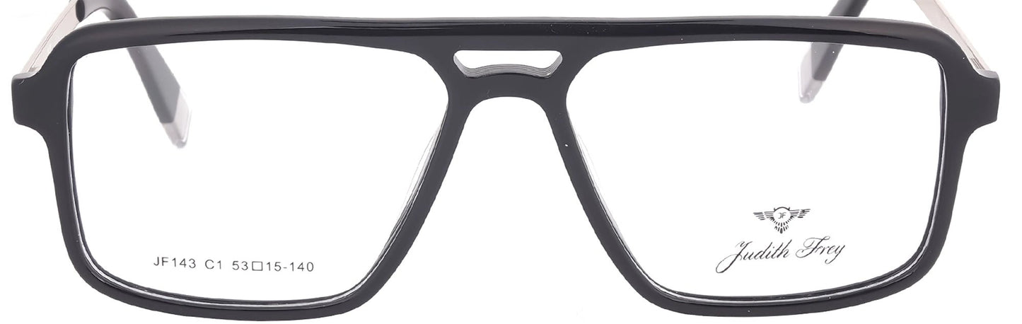 JF143 - C1 - Handmade Bio Acetate - Midnight Black - glassesbyahana.com