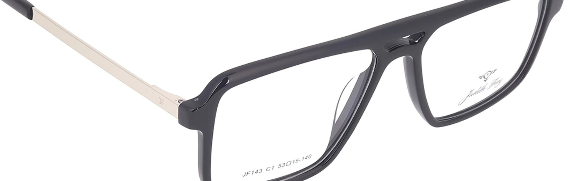 JF143 - C1 - Handmade Bio Acetate - Midnight Black - glassesbyahana.com