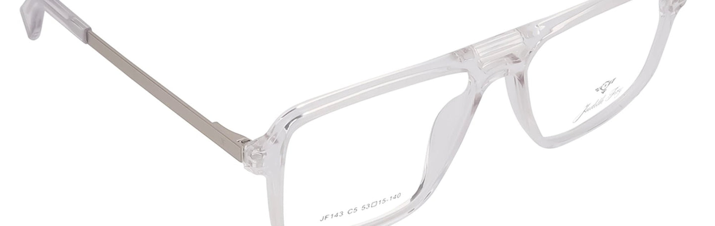JF143 - C5 - Handmade Bio Acetate - Crystal Clear - glassesbyahana.com