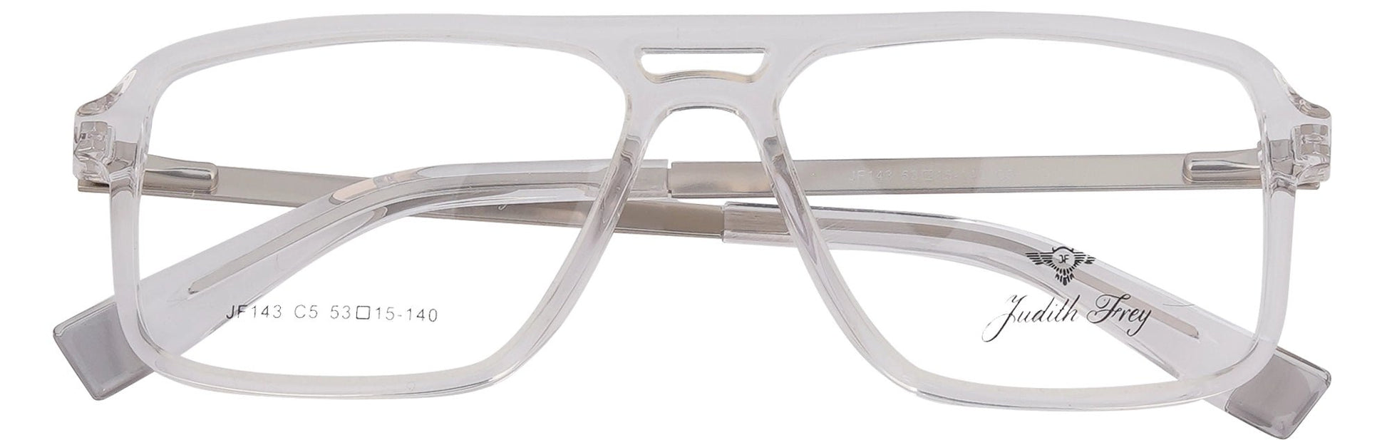 JF143 - C5 - Handmade Bio Acetate - Crystal Clear - glassesbyahana.com