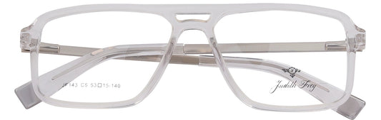 JF143 - C5 - Handmade Bio Acetate - Crystal Clear - glassesbyahana.com
