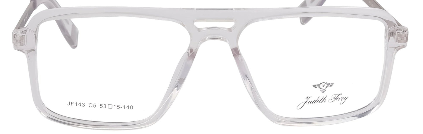 JF143 - C5 - Handmade Bio Acetate - Crystal Clear - glassesbyahana.com
