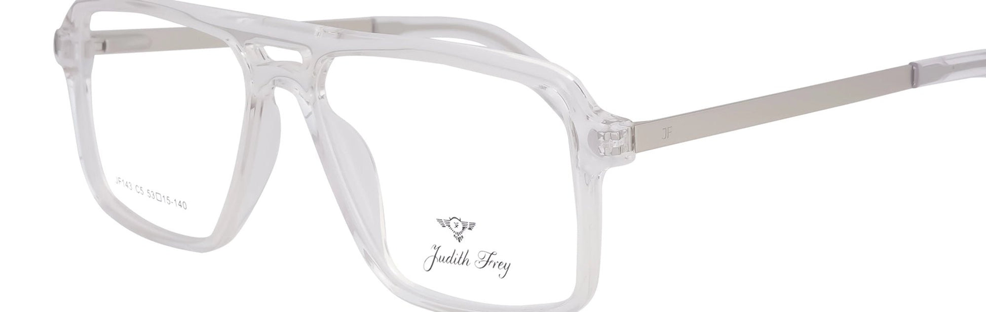 JF143 - C5 - Handmade Bio Acetate - Crystal Clear - glassesbyahana.com