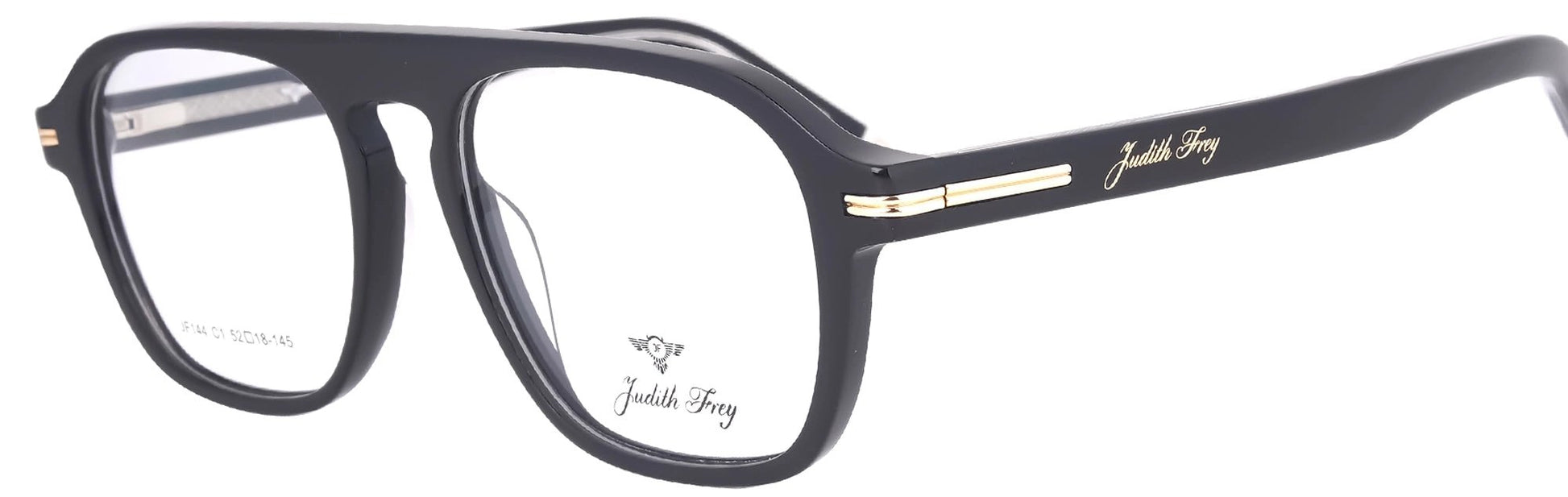 JF144 - C1 - Handmade Bio Acetate - Midnight Black - glassesbyahana.com