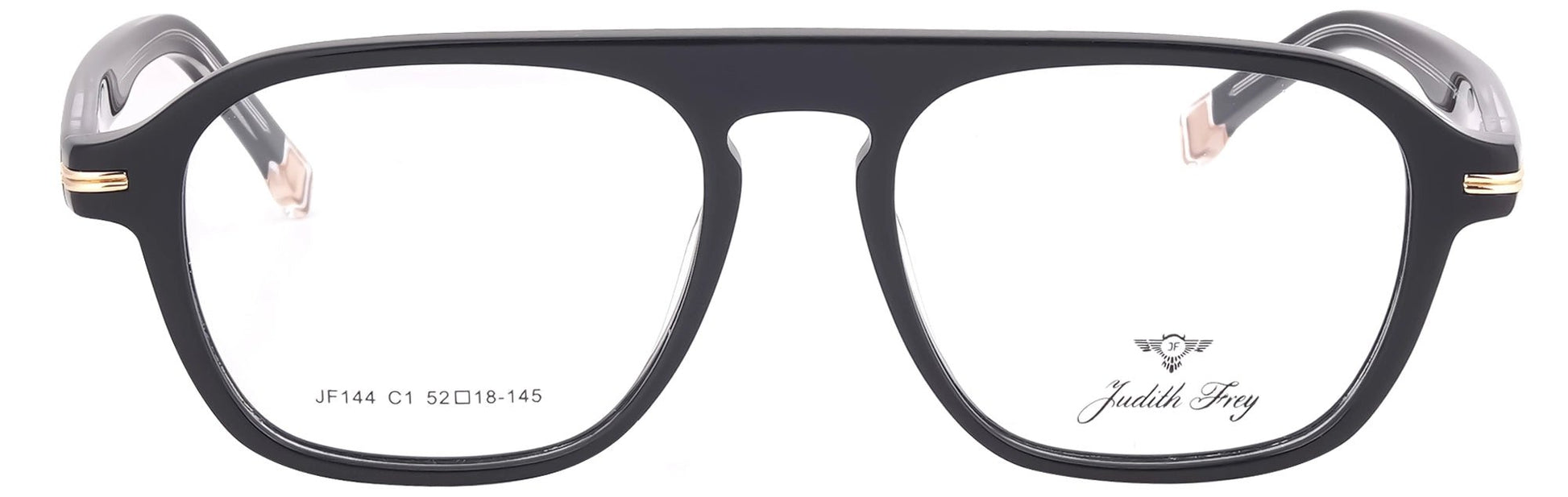 JF144 - C1 - Handmade Bio Acetate - Midnight Black - glassesbyahana.com