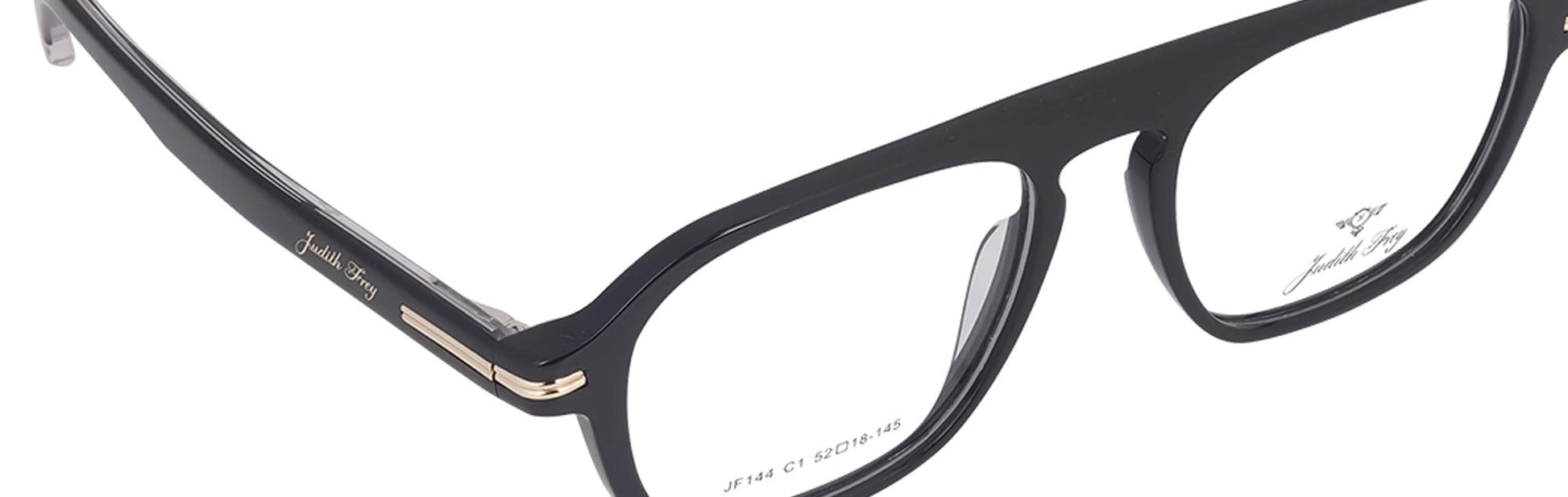 JF144 - C1 - Handmade Bio Acetate - Midnight Black - glassesbyahana.com
