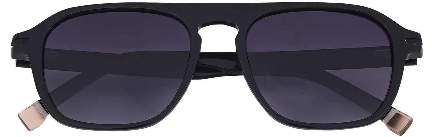 JF145 - C1 - Handmade Bio Acetate - Ebony Black - glassesbyahana.com