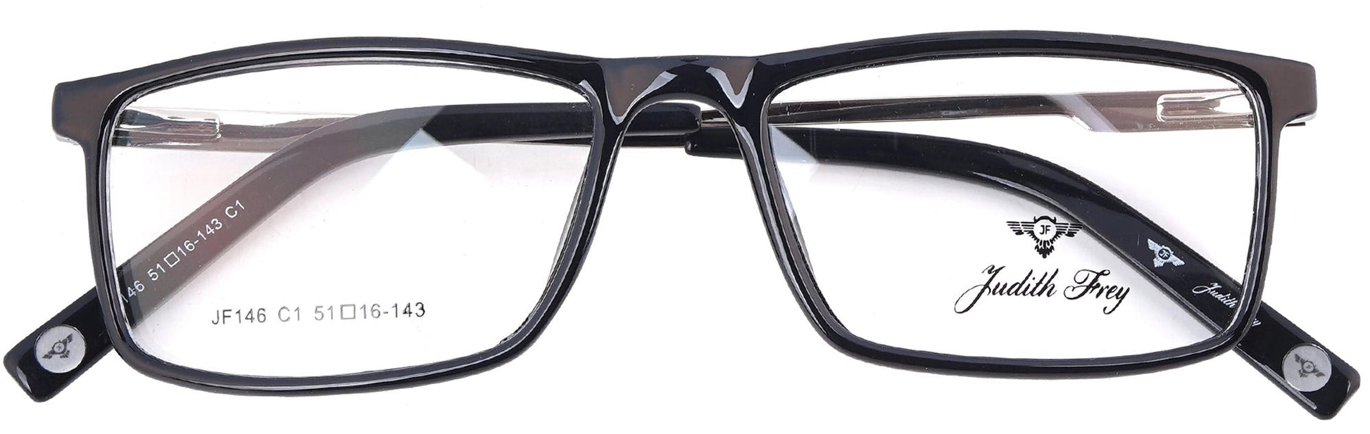 JF146 - C1 - Handmade Bio Acetate - Midnight Black - glassesbyahana.com
