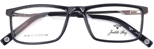 JF146 - C1 - Handmade Bio Acetate - Midnight Black - glassesbyahana.com