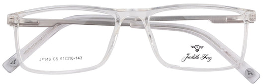 JF146 - C5 - Handmade Bio Acetate - Crystal Clear - glassesbyahana.com