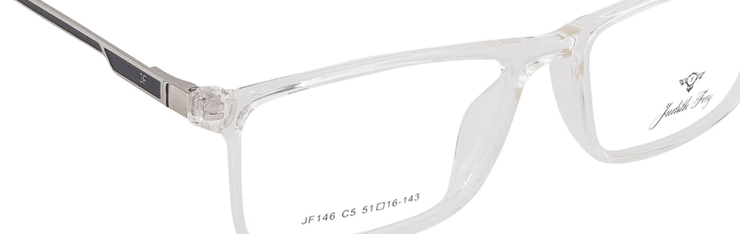 JF146 - C5 - Handmade Bio Acetate - Crystal Clear - glassesbyahana.com