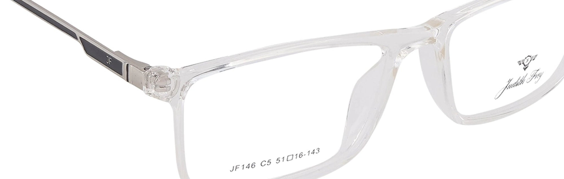 JF146 - C5 - Handmade Bio Acetate - Crystal Clear - glassesbyahana.com