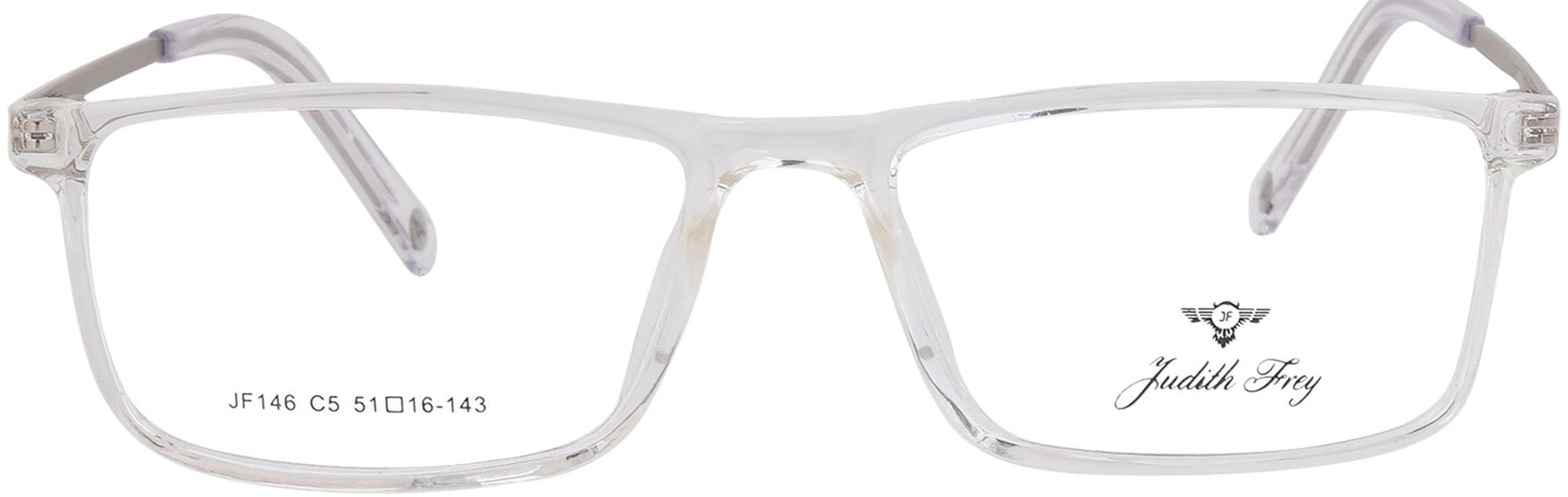 JF146 - C5 - Handmade Bio Acetate - Crystal Clear - glassesbyahana.com