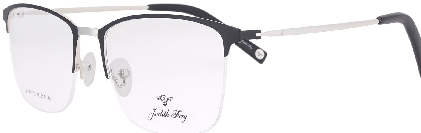 JF148 - C2 - Metal Alloy - Polished Silver - glassesbyahana.com