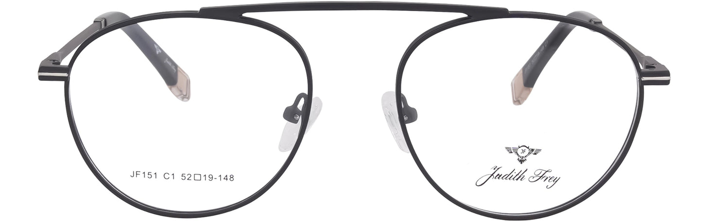 JF151 - C1 - Metal Alloy - Midnight Black - glassesbyahana.com