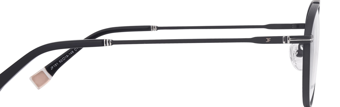 JF151 - C1 - Metal Alloy - Midnight Black - glassesbyahana.com