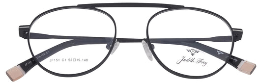 JF151 - C1 - Metal Alloy - Midnight Black - glassesbyahana.com
