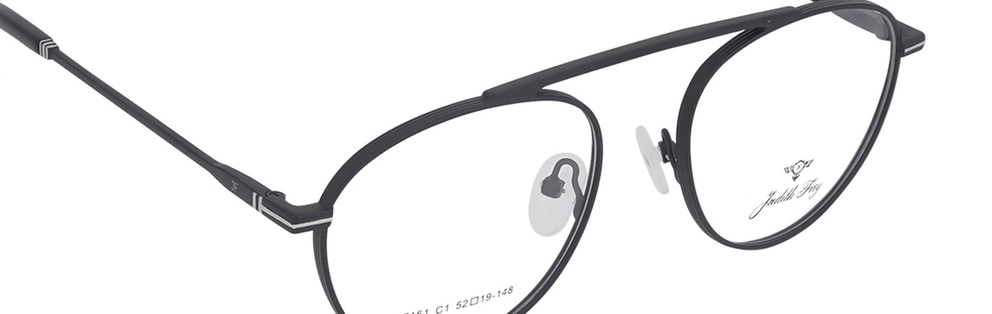 JF151 - C1 - Metal Alloy - Midnight Black - glassesbyahana.com