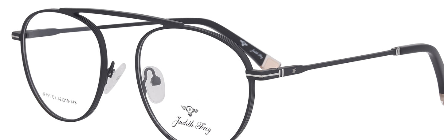 JF151 - C1 - Metal Alloy - Midnight Black - glassesbyahana.com