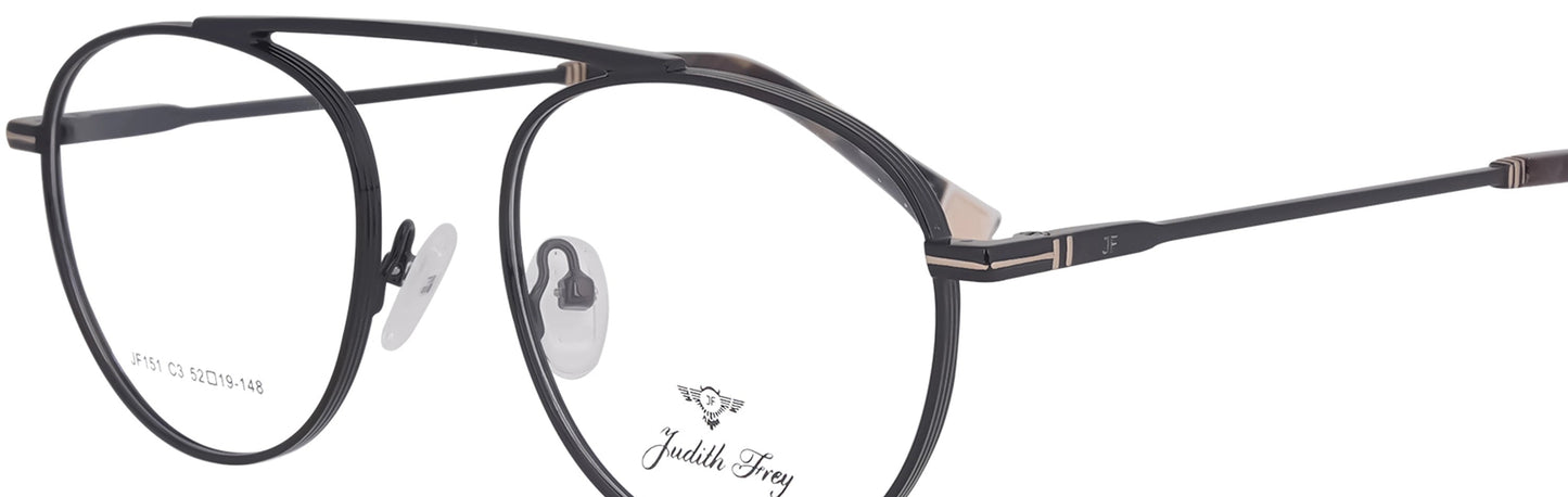 JF151 - C3 - Metal Alloy - Midnight Black - glassesbyahana.com