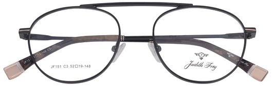 JF151 - C3 - Metal Alloy - Midnight Black - glassesbyahana.com