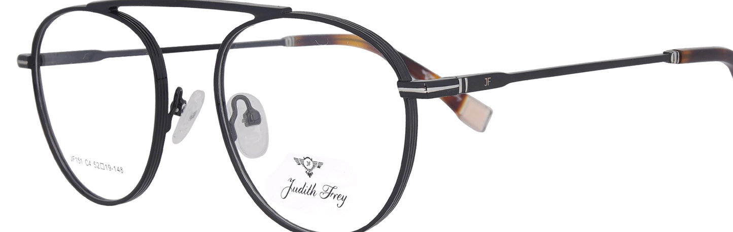 JF151 - C4 - Metal Alloy - Midnight Black - glassesbyahana.com