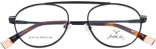 JF151 - C4 - Metal Alloy - Midnight Black - glassesbyahana.com