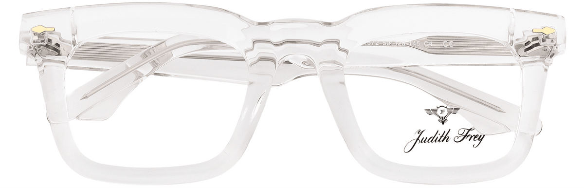JF1572-C4-Handmade Bio-Acetate-Crystal Clear - glassesbyahana.com