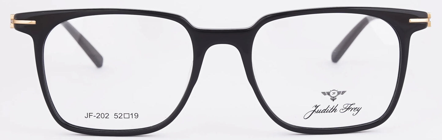 JF202 - C4 - Handmade Bio Acetate - Midnight Black - glassesbyahana.com