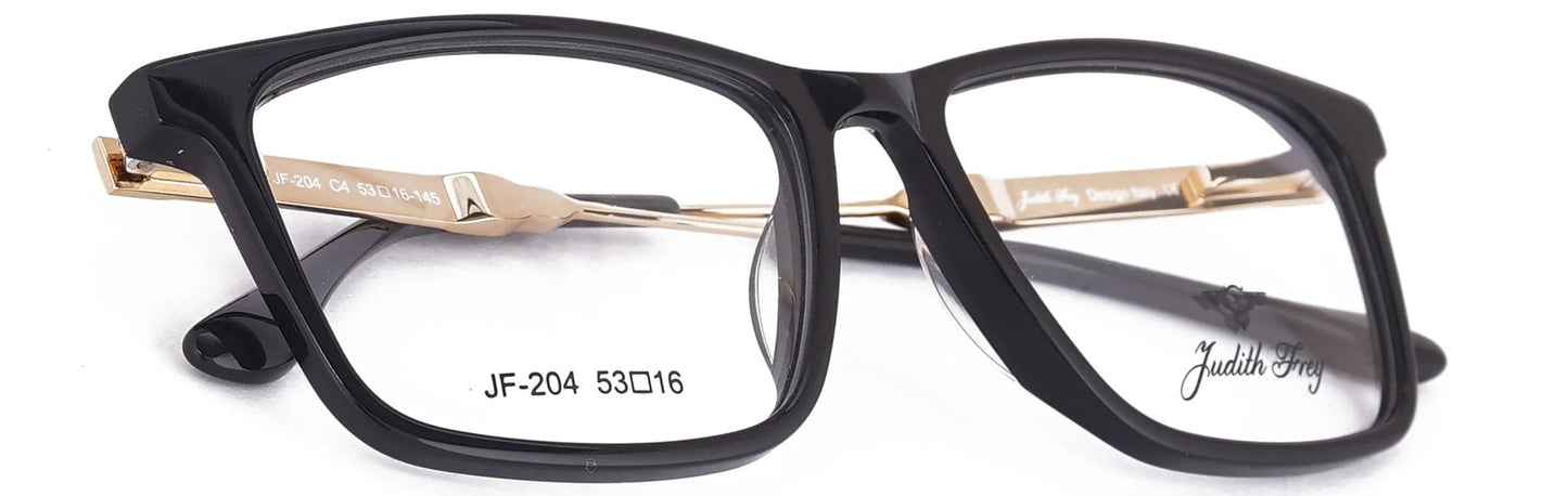 JF204 - C4 - Handmade Bio Acetate - Midnight Black - glassesbyahana.com